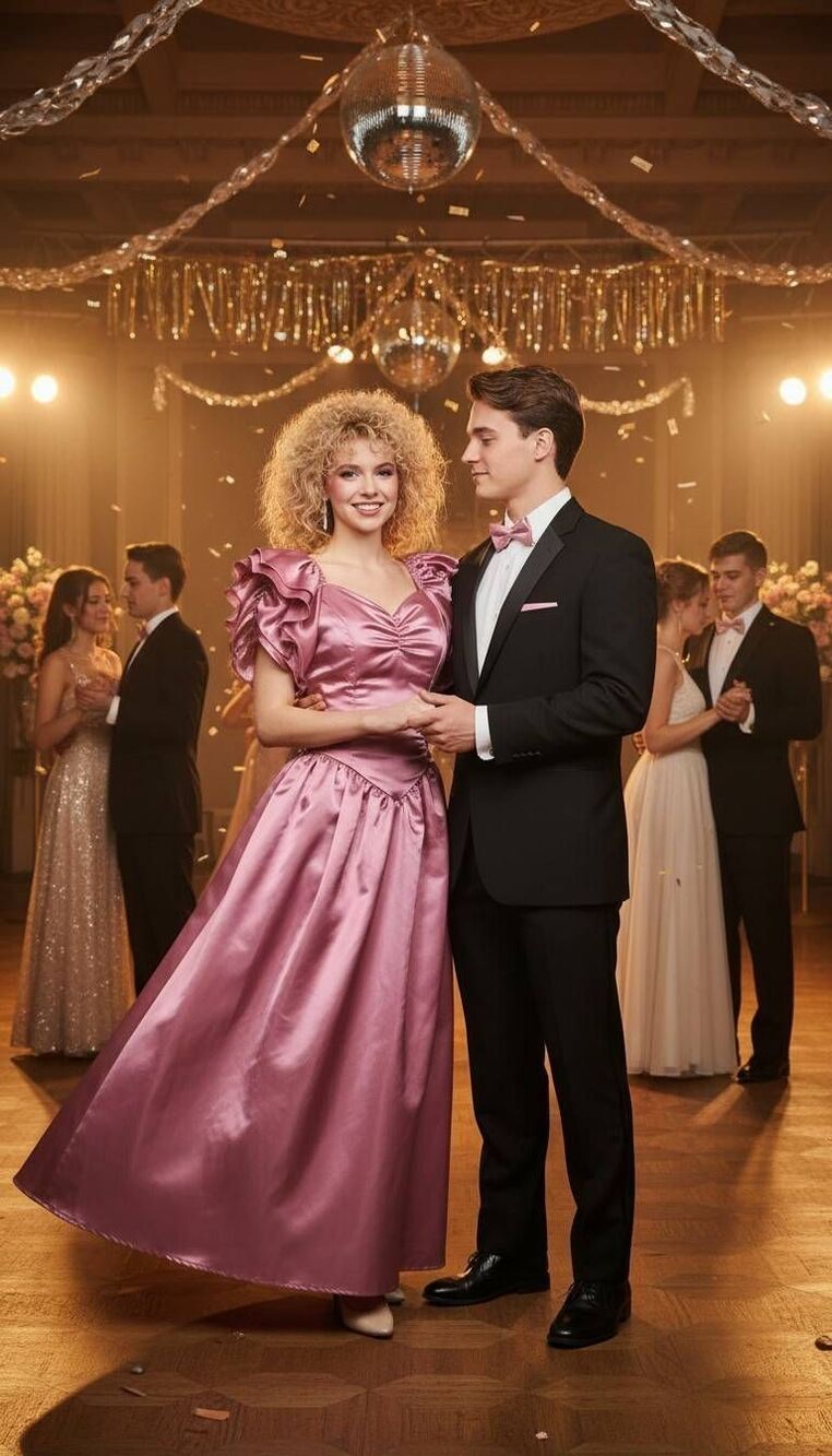 1980s prom dress